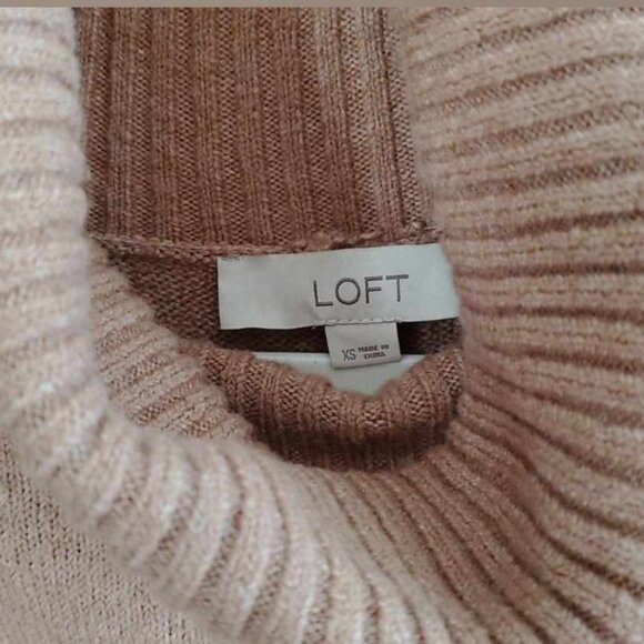 Loft Lou & Grey Roomy Camel Turtleneck Poncho Sweater | Cozy Fall Winter| XS - Picture 5 of 5